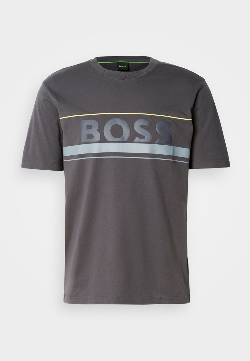 Boss T-shirt print donkergrijs