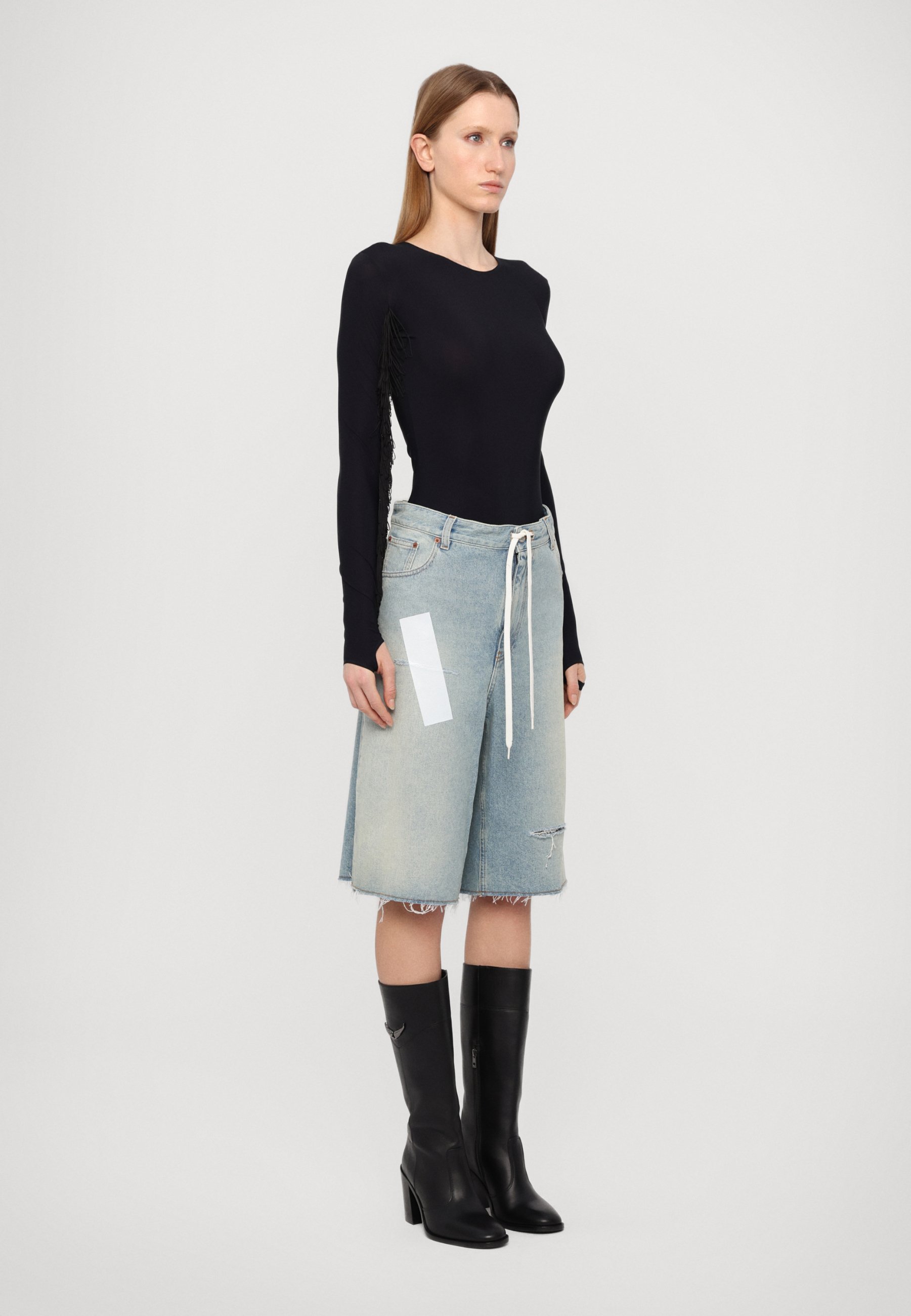 MM6 Maison Margiela Denim shorts - light blue/blue denim