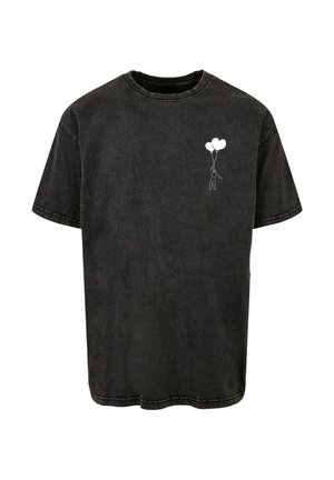 Merchcode, LOVE IN THE AIR ACID WASHED HEAVY - T-shirts print - black