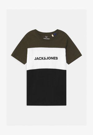 JJELOGO BLOCKING TEE - T-shirt z nadrukiem - forest night