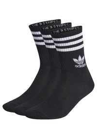 adidas Originals - CREW SOCK UNISEX 3 PACK - Strumpor - black Miniatyrbild 1