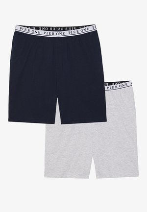2 PACK - Pyjamasbukse - navy/mid grey marl