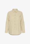 KAFFE CURVE KCNANA STRIPED SHIRT - Button-down blouse - chincilla white stripe