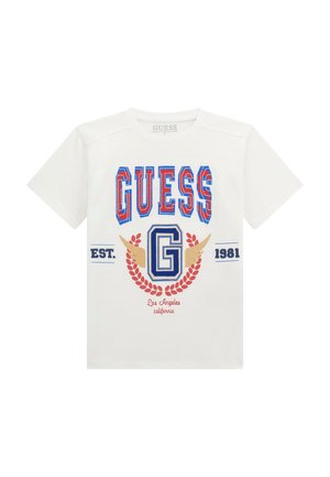 MIT AUFGEDRUCKTEM LOGO - Print T-shirt - weiß