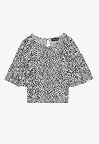 T-shirt estampada - beige/black