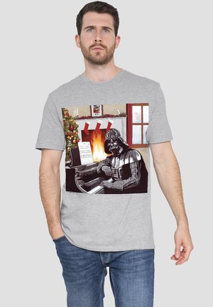 Star Wars DARTH VADER PIANO - Print T-shirt - mottled grey