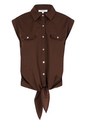 Morgan, MORGAN MORGAN SLEEVELESS BLOUSE - Top - marron foncé