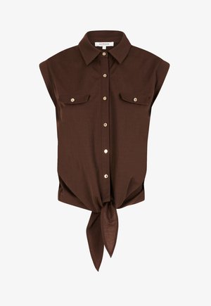 Morgan, MORGAN MORGAN SLEEVELESS BLOUSE - Top - marron foncé