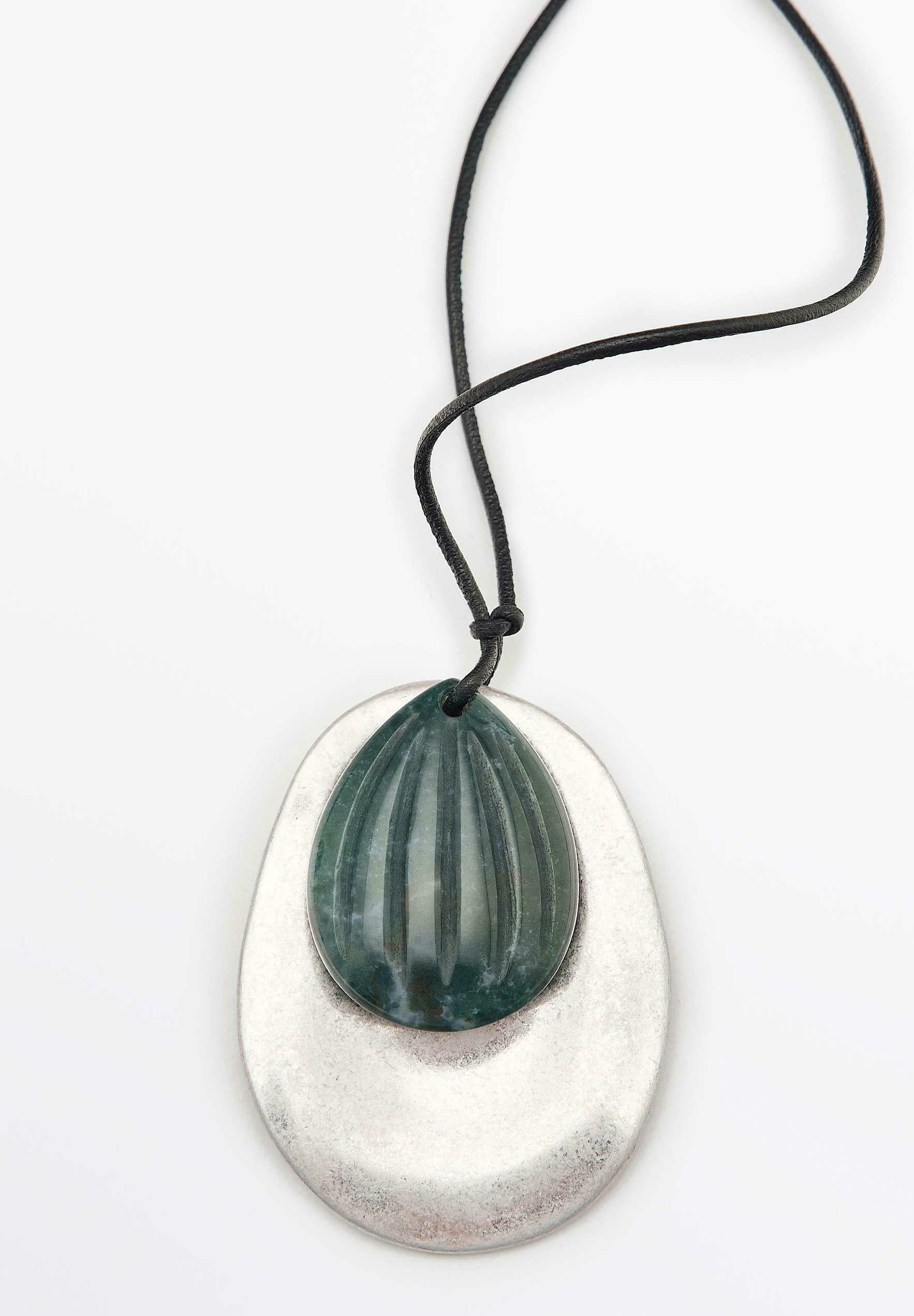 ★ Massimo Dutti★ almond pendant necklace 04602602303 NECKLACES - Massimo Dutti - US