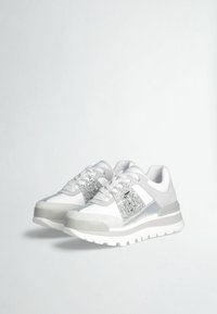 LIU JO WITH GLITTER - Sneakers basse - silver colour