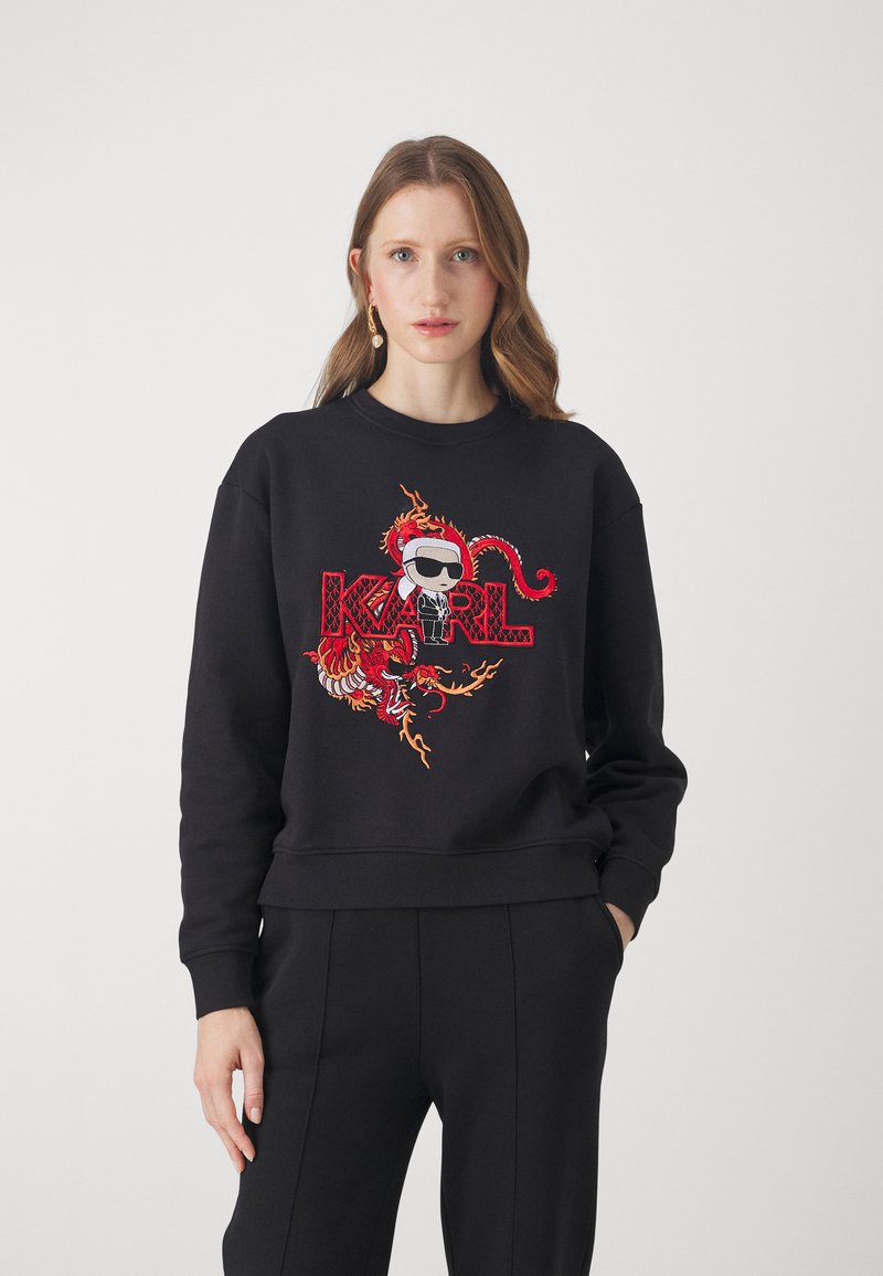 Karl Lagerfeld - IKONIK Logo Print Sweater - Aqua Blue main image 1