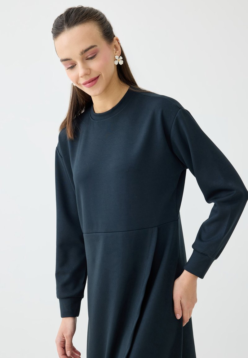 modanisa navy blue dress Navy Blue Modest Dress Modest Dress - Shop Women's Modest Dress | Modanisa