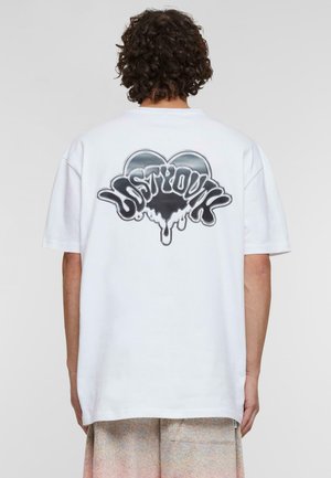 DRIPPING HEART   - Print T-shirt - white