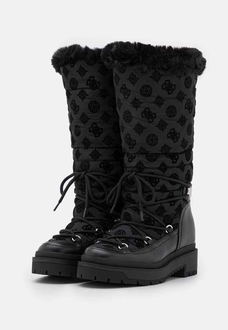 GUESS Larya Stivaletto Donna - Bootie Alla Moda, Colore Nero, Materiale Sintetico, Tacco Medio, Perfetto Per Ogni Occasione - 6