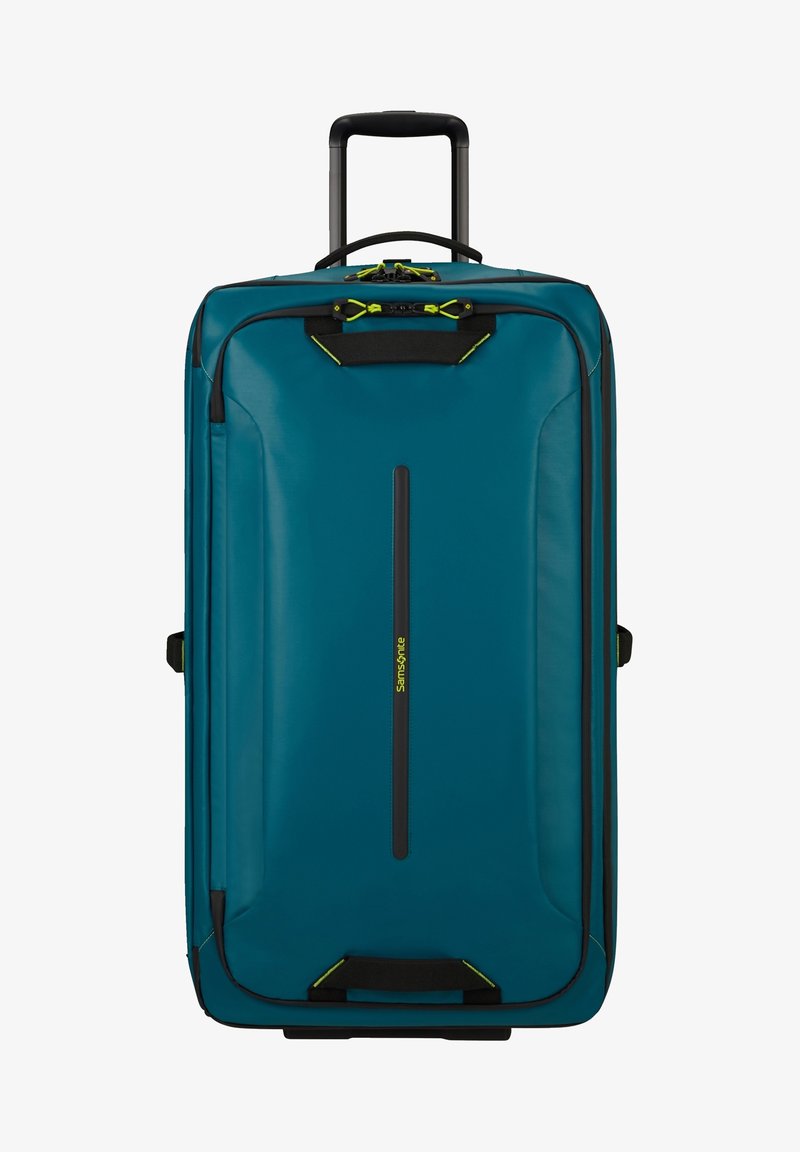 Samsonite ECODIVER DUFFLE - Wheeled suitcase - petrol blue lime