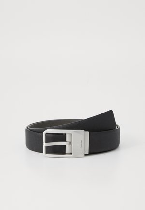 FACETED BUCKLE 35MM - Pásek - black/granite gray