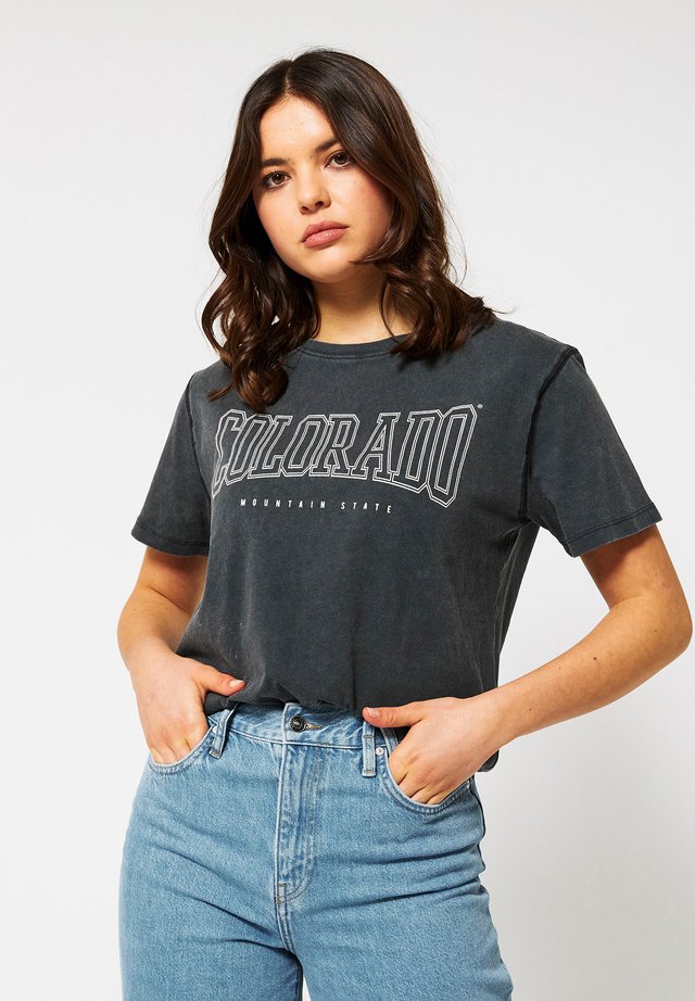 EVERLY - T-shirt print - washed grey