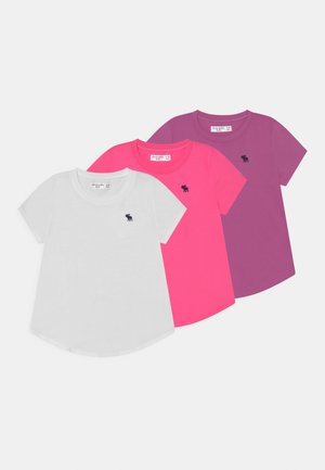 CORE CREW TEE MULTI 3 PACK - Basic T-shirt - white/knockout pink/meadow mauve
