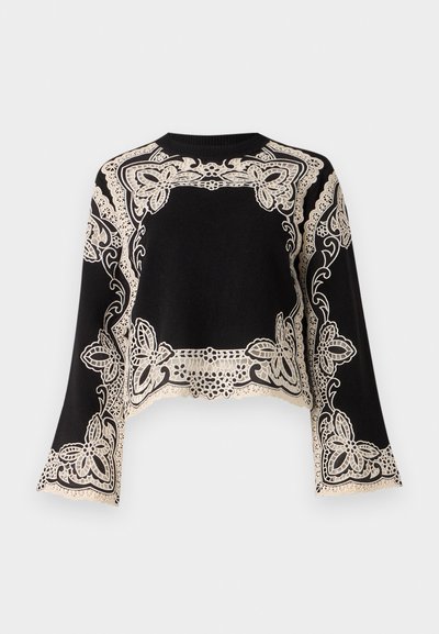 Sea GIANNA COMBO SWEATER - Pulóver - black
