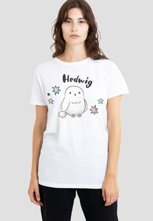 Harry Potter, HARRY POTTER CHIBI HEDWIG WITH STARS - Print T-shirt - white