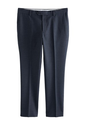 Next, REGULAR FIT - TEXTURED SMART TROUSERS WITH SIDE ELASTICATED WAISTBAND . - Chinos - navy