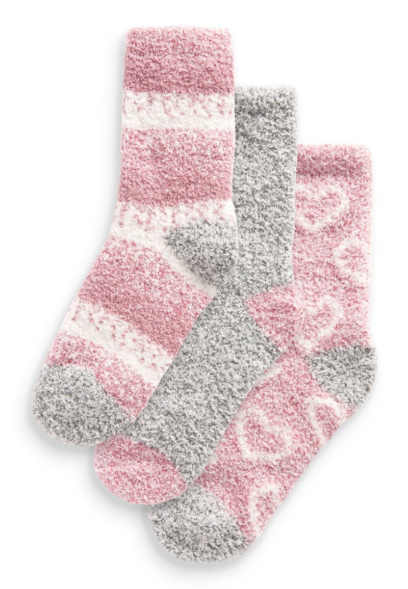 Next COSY 4 PACK - Nogavice - pink grey