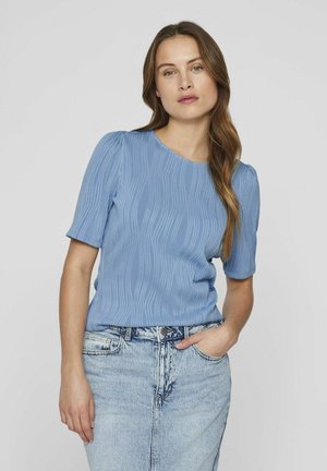 VINIRA O NECK PUFF - Basic T-shirt - blissful blue