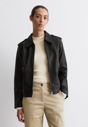 Lederjacke - black