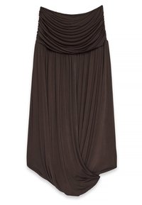 BALLOON HEM MIDI - Gonna a campana - brown