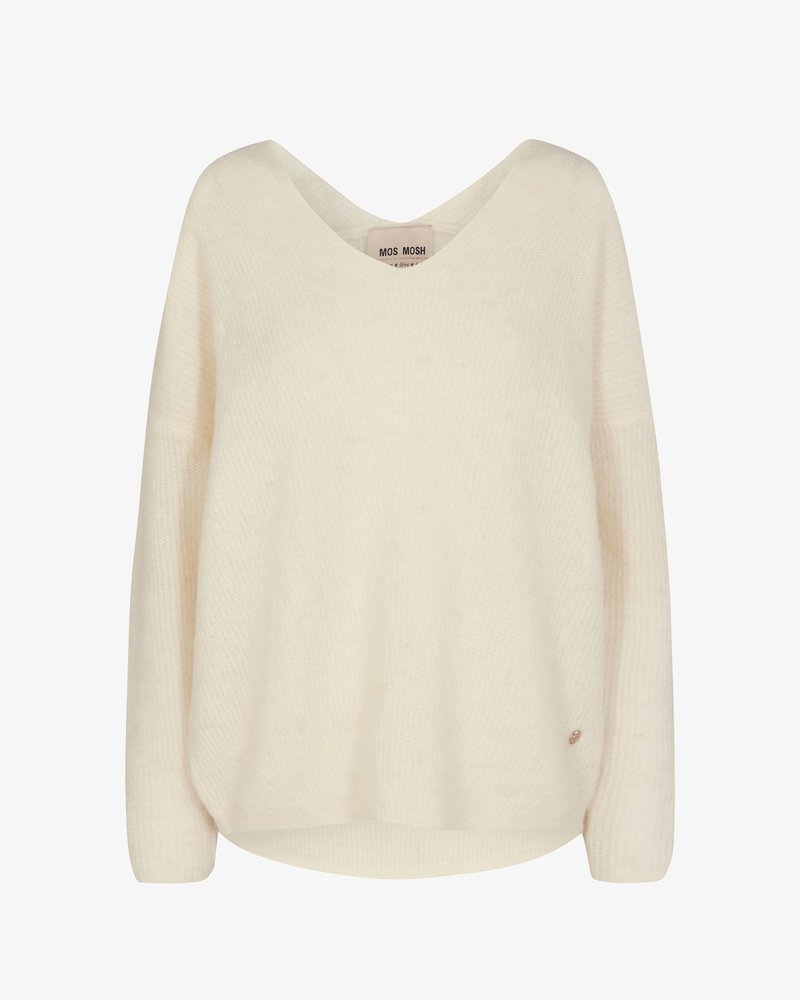 Mos Mosh THORA V-NECK Jumper ecru/off-white Zalando