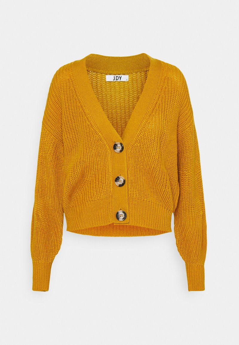 JDY JDYJUSTY SHORT CARDIGAN - Casaco de malha - harvest gold