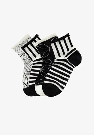 H.I.S 4 PACK - Socken - schwarz weiß gemustert