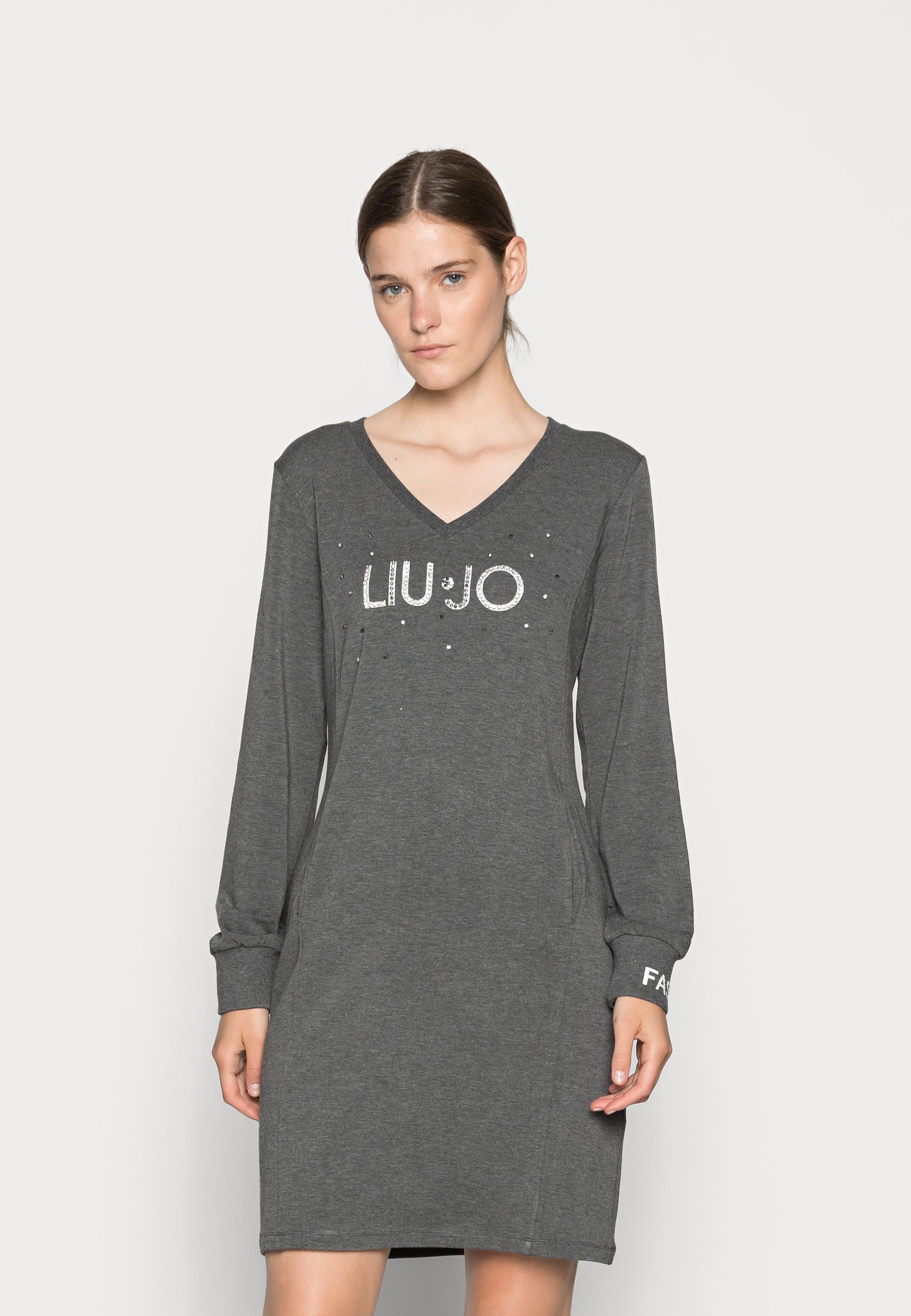 Liu Jo Jeans ABITO FELPA - Vestito estivo - antracite melange/grigio scuro  screziato - Zalando.it