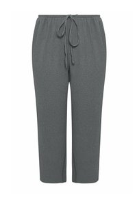Yours Clothing TEXTURED WIDE LEG  - Broek - grey