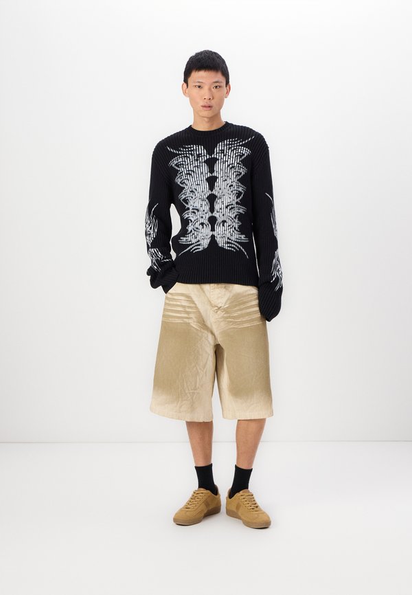 BLACK TATTOO RIBBED KNIT UNISEX - Jumper4