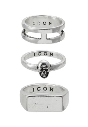 Icon Brand LINEAR RING 3 PACK - Anillo - rhodium