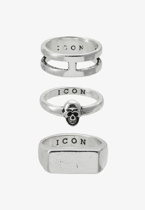 Icon Brand LINEAR RING 3 PACK - Ring - rhodium