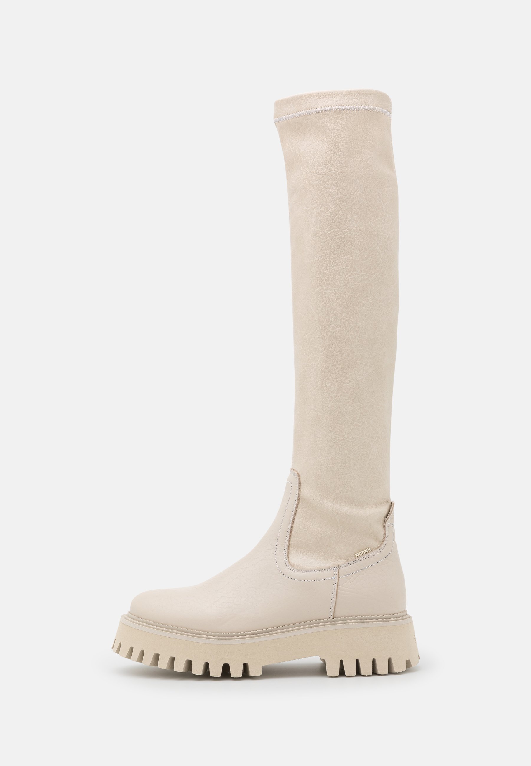 Bronx GROOVY - Overknee laarzen - winter white/crème - Zalando.nl