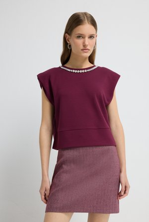 EMBELLISHED COLLAR - Bluse - mauve