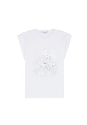 Camiseta estampada - white silver