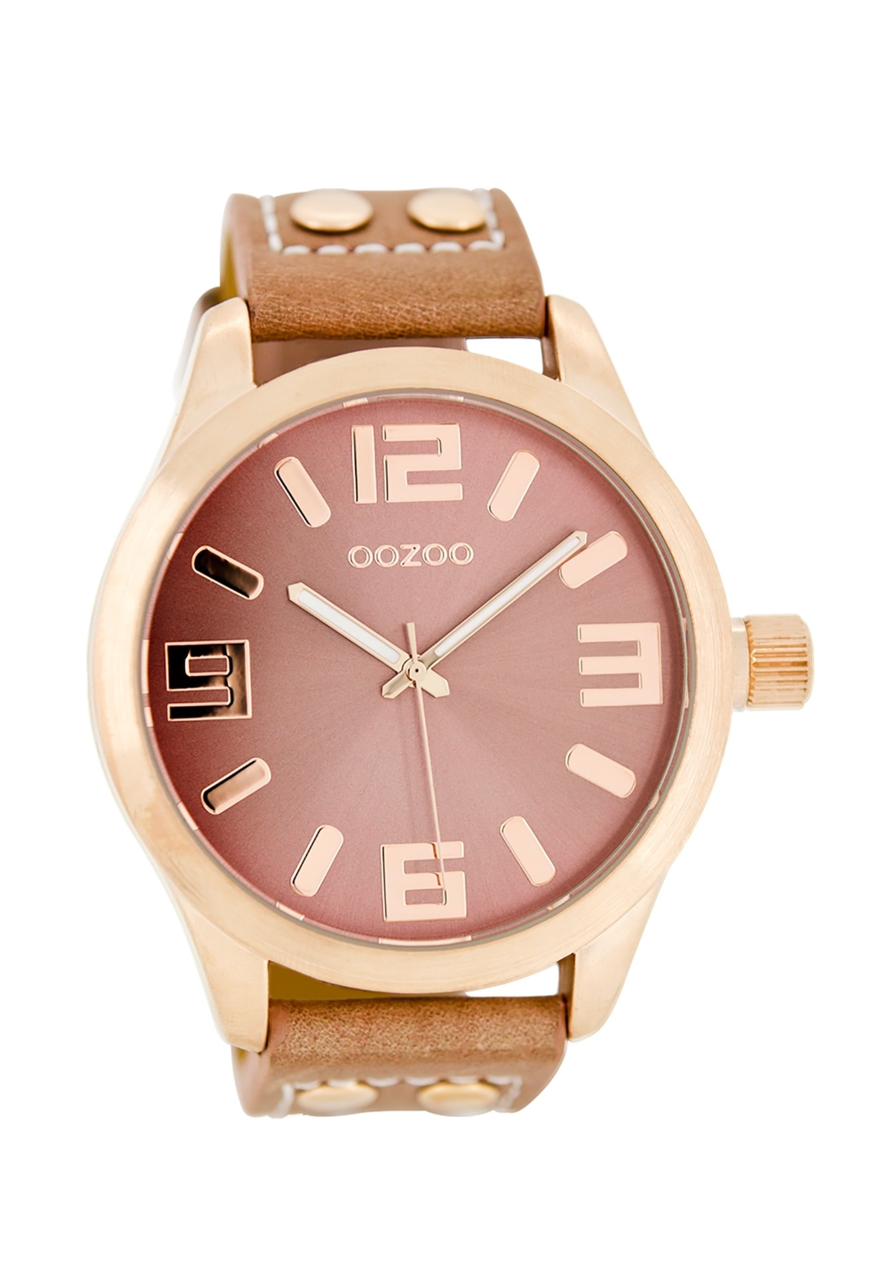 Watch Oozoo Uhr Schwarz Rosegold Oozoo Uhr Schwarzes Lederarmband