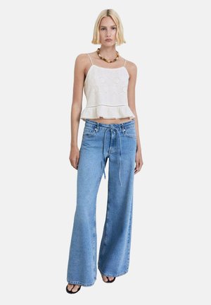 Mango EMBROIDERED - Top - off white