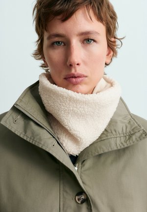 OYSHO, FAUX-SHEARLING NECK WARMER - Écharpe tube - ecru
