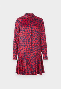SWEET HEARTS PLEATED DRESS - Abito a camicia - dark red