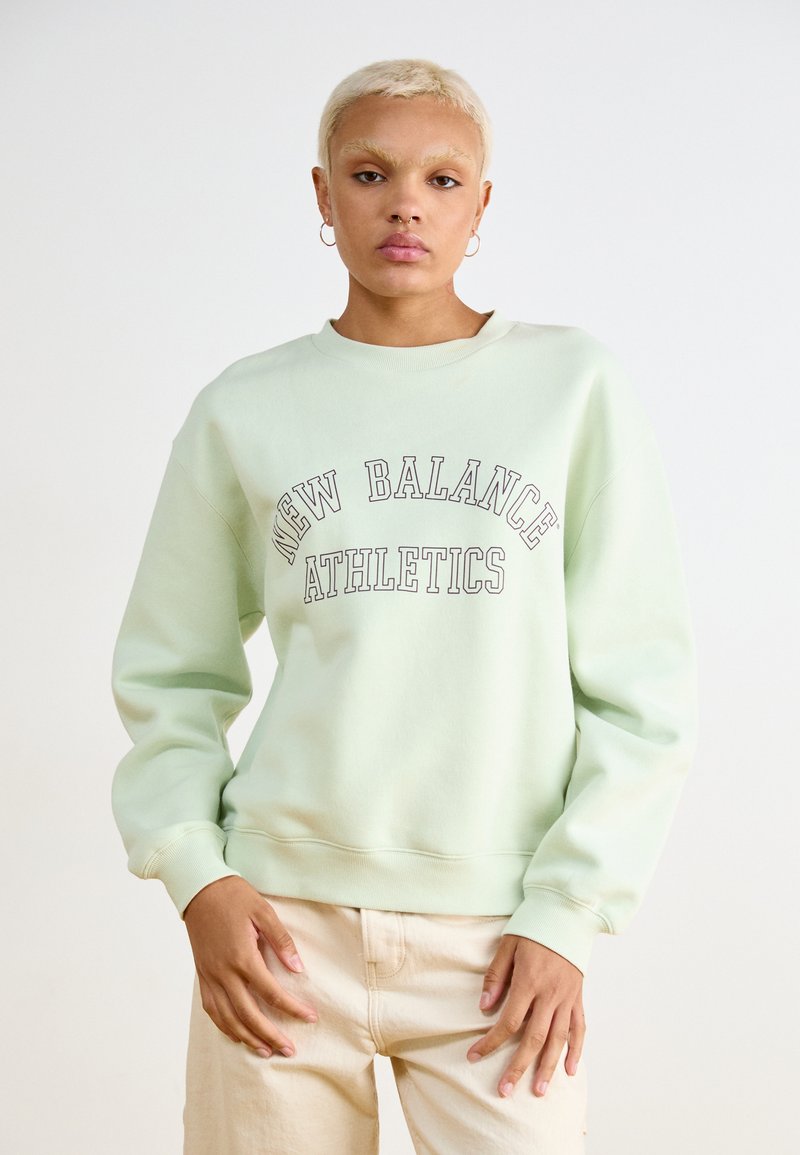 New Balance GRAPHIC CREW - Felpa - natural mint