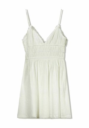 Bershka RUFFLED RUSTIC - MINI - Day dress - white