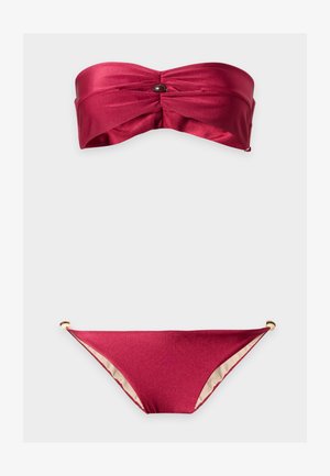 ADRIANA DEGREAS, BANDEAU BEADED - Bikini - burgundy