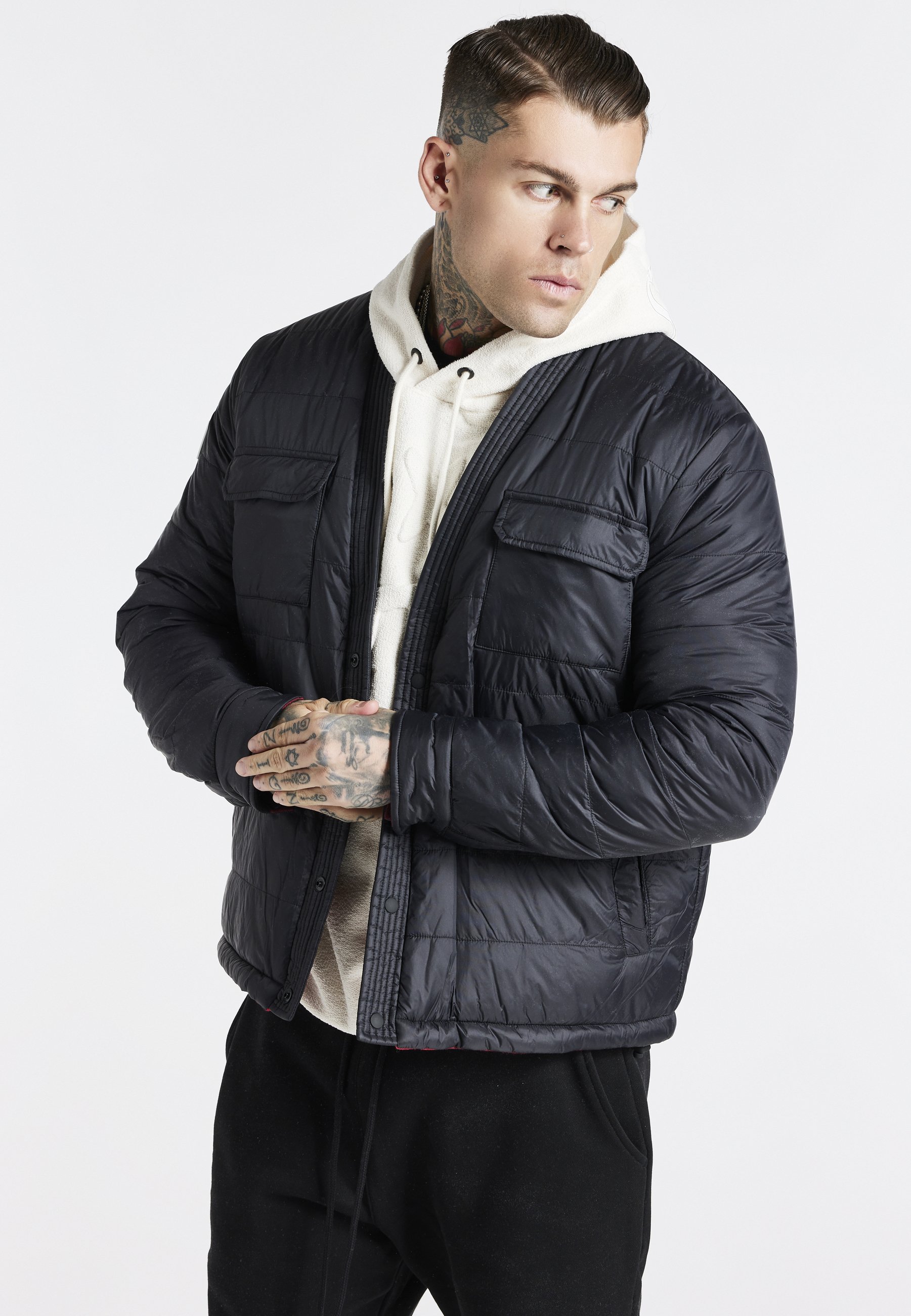 Men REVERSIBLE AOKI KIMONO STYLE - Bomber Jacket Men REVERSIBLE AOKI KIMONO STYLE - Bomber Jacket