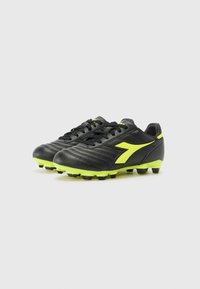 Diadora BRASIL ICON UNISEX - Fotballsko til fast underlag - black/fluo yellow
