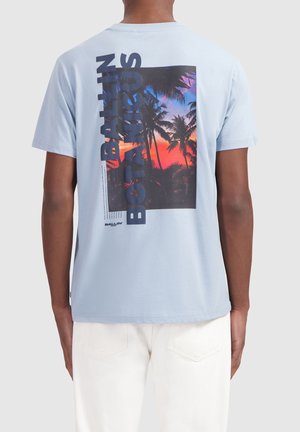 Print T-shirt - blue grey